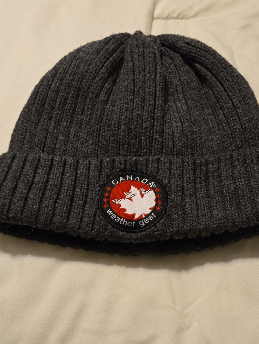 Men's Dark Gray Knit Beanie